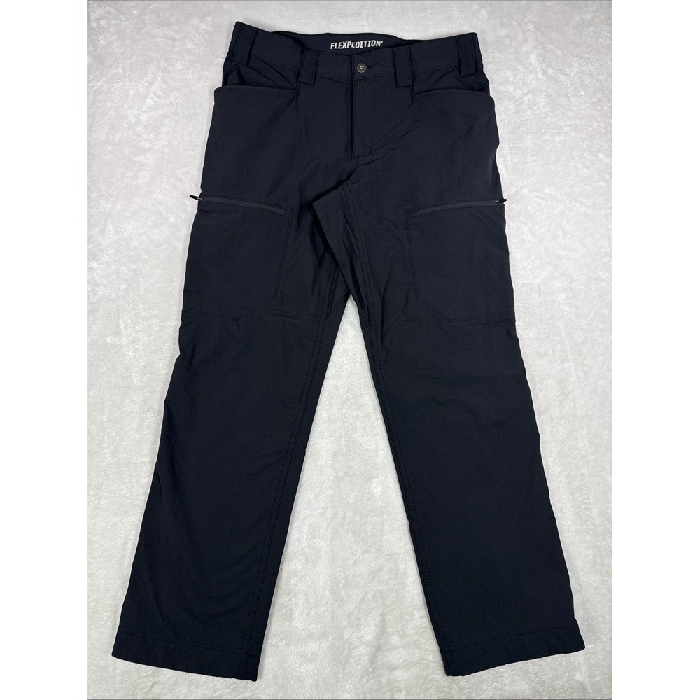 Duluth Trading Flexpedition Pants Mens 34x30 Black Stretch Slim Fit Cargo Pocket